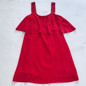 MAEVE ANTHROPOLOGIE Tisana Red Sleeveless Dress